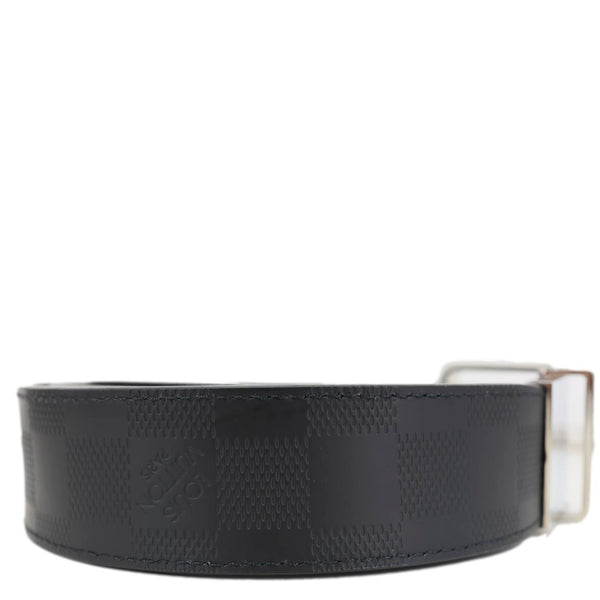LOUIS VUITTON Damier Infini Belt Black Size 110/44