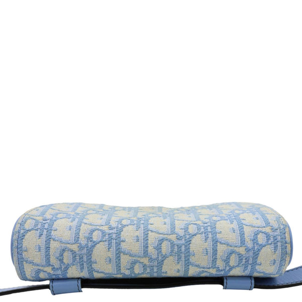CHRISTIAN DIOR Saddle Oblique Canvas Belt Pouch Cornflower Blue