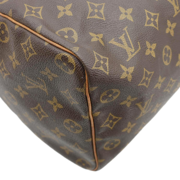 LOUIS VUITTON Speedy 35 Monogram Canvas Satchel Bag Brown