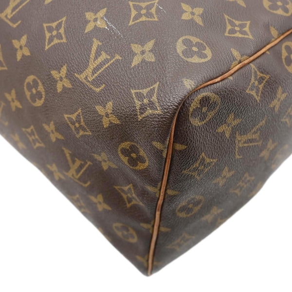 LOUIS VUITTON Speedy 35 Monogram Canvas Satchel Bag Brown