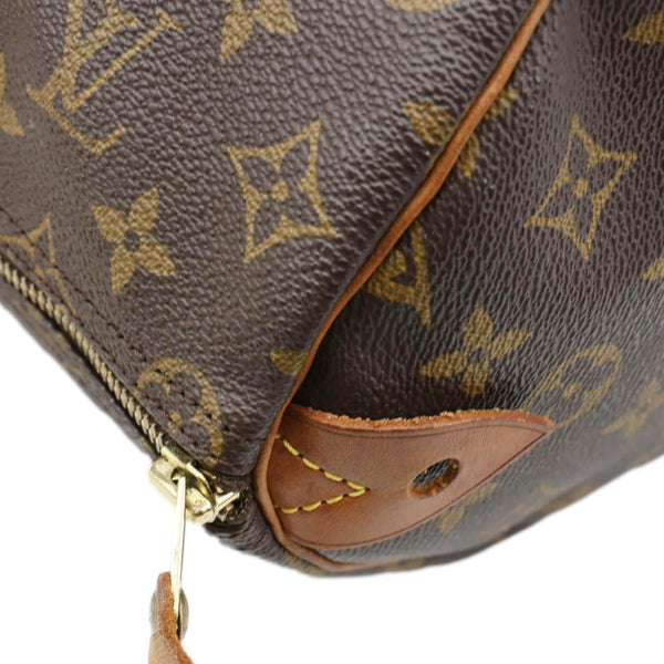 LOUIS VUITTON Speedy 35 Monogram Canvas Satchel Bag Brown