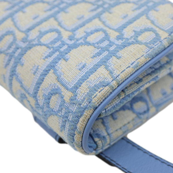 CHRISTIAN DIOR Saddle Oblique Canvas Belt Pouch Cornflower Blue