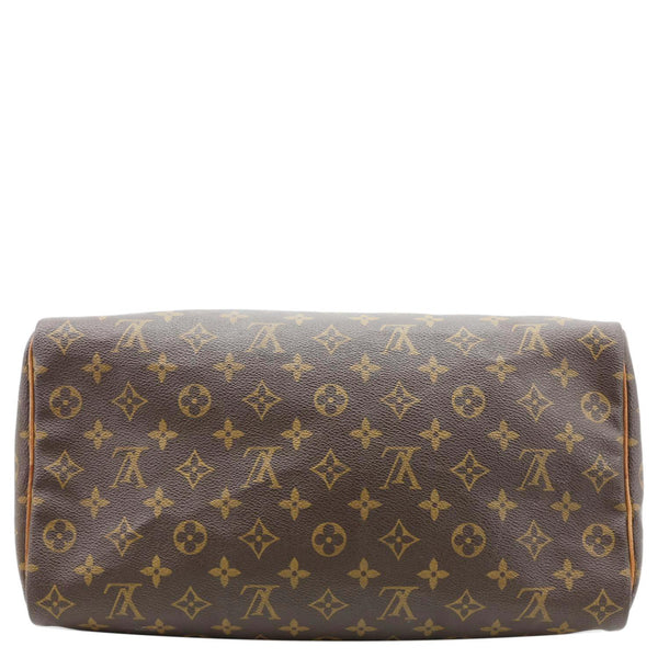 LOUIS VUITTON Speedy 35 Monogram Canvas Satchel Bag Brown