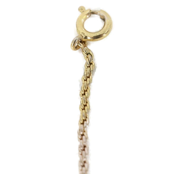 CHRISTIAN DIOR CD Logo Round Metal Pendant Gold