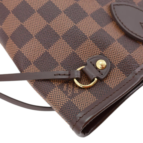 LOUIS VUITTON Neverfull PM Damier Ebene Tote Bag Brown