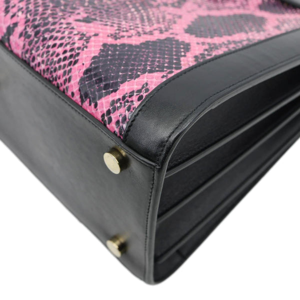 YVES SAINT LAURENT Sac De Jour Small Python Leather Shoulder Bag Pink