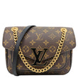 LOUIS VUITTON Passy Monogram Canvas Shoulder Bag Brown