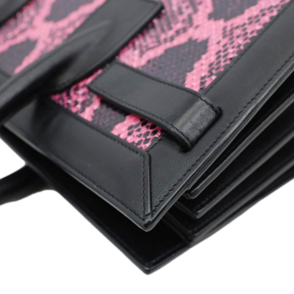 YVES SAINT LAURENT Sac De Jour Small Python Leather Shoulder Bag Pink