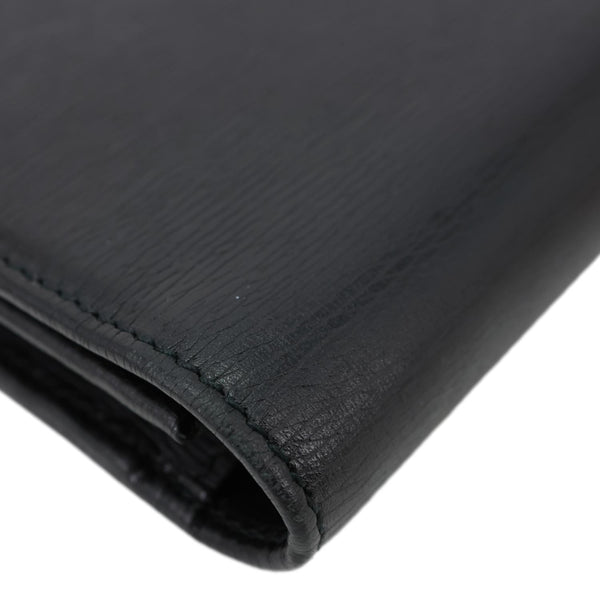GUCCI Calfskin Leather Wallet On Chain Black 354697