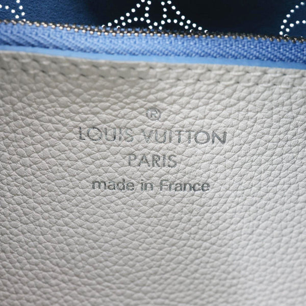 LOUIS VUITTON Carmel Mahina Leather Hobo Bag White