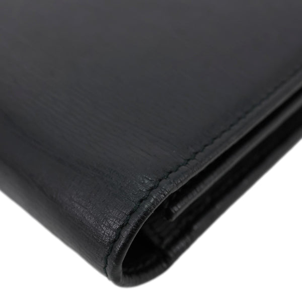 GUCCI Calfskin Leather Wallet On Chain Black 354697