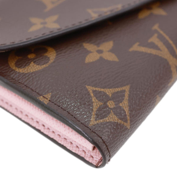 LOUIS VUITTON Sarah Monogram Canvas Wallet Brown