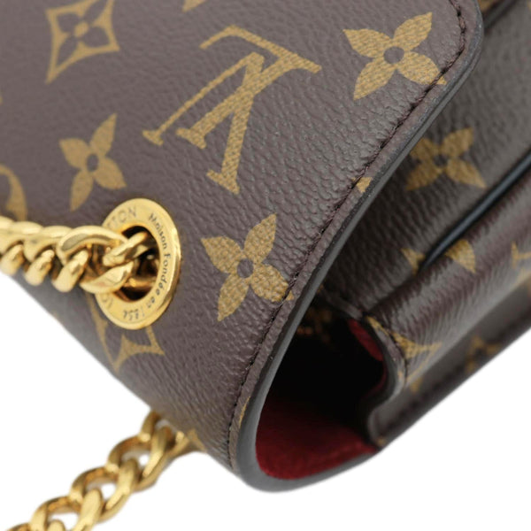 LOUIS VUITTON Passy Monogram Canvas Shoulder Bag Brown