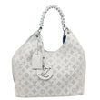 LOUIS VUITTON Carmel Mahina Leather Hobo Bag White
