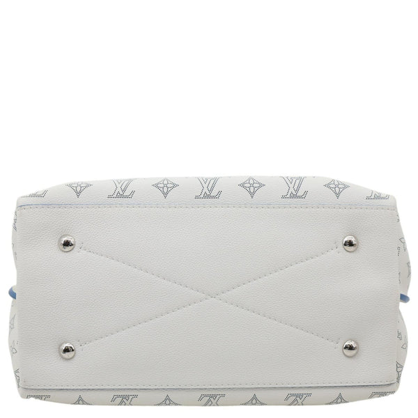 LOUIS VUITTON Carmel Mahina Leather Hobo Bag White