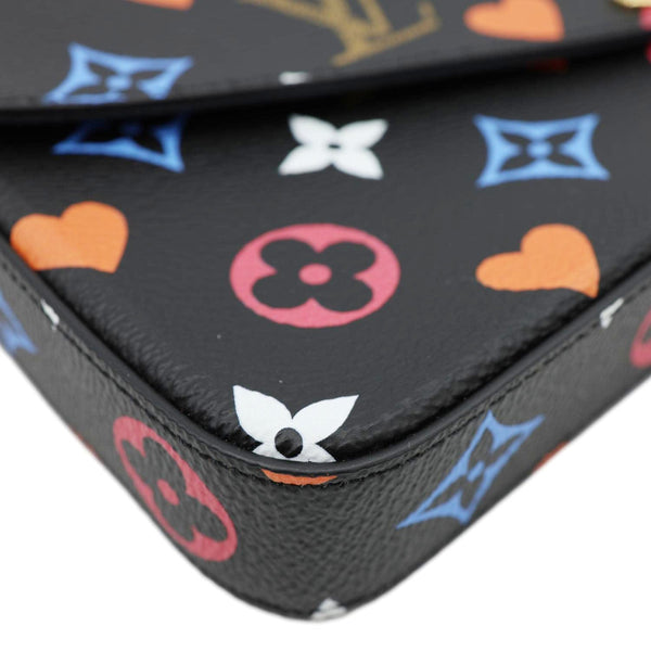 LOUIS VUITTON Pochette Felicie Game On Canvas Crossbody Bag Multicolor