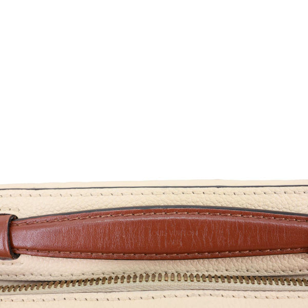 LOUIS VUITTON Saintonge Monogram Empreinte Leather Crossbody Bag Cream