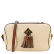 LOUIS VUITTON Saintonge Monogram Empreinte Leather Crossbody Bag Cream