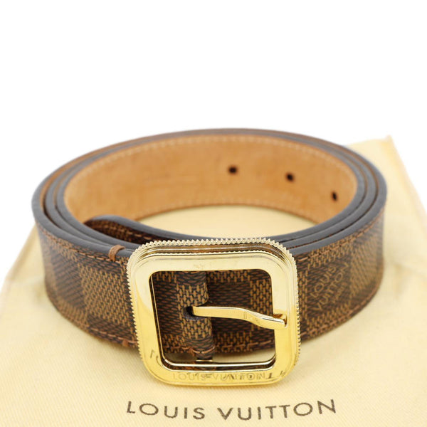 LOUIS VUITTON Tresor Damier Ebene Belt Brown 90/36