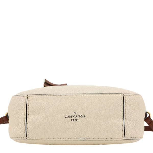 LOUIS VUITTON Saintonge Monogram Empreinte Leather Crossbody Bag Cream