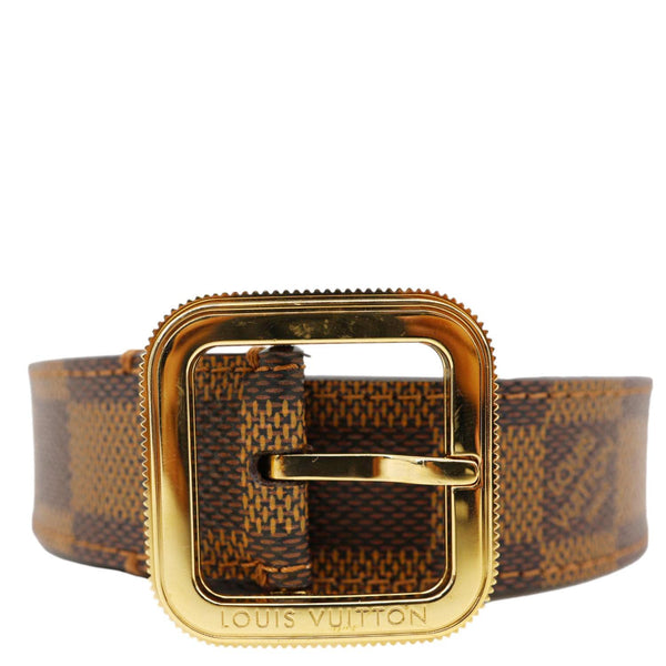 LOUIS VUITTON Tresor Damier Ebene Belt Brown 90/36