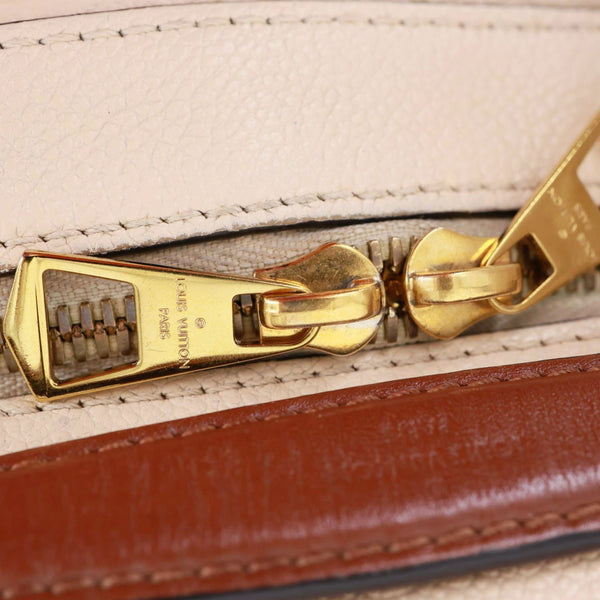 LOUIS VUITTON Saintonge Monogram Empreinte Leather Crossbody Bag Cream
