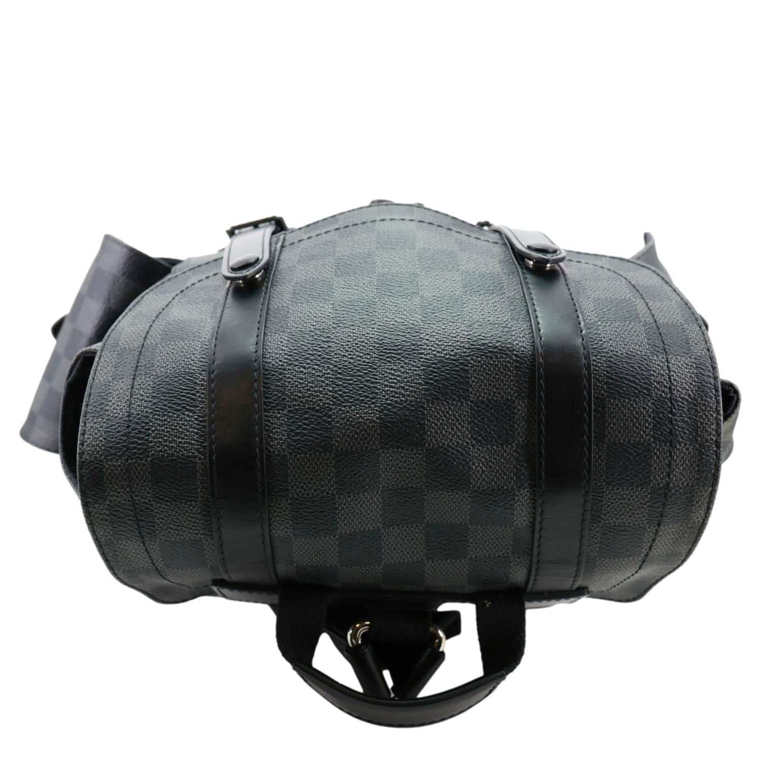 louis vuitton christopher pm graphite neon backpack LOUIS VUITTON Christopher PM Damier Graphite Backpack Bag Black