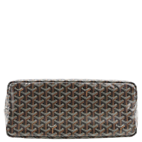 GOYARD Saint Louis PM Chevron Print Canvas Tote Bag Black