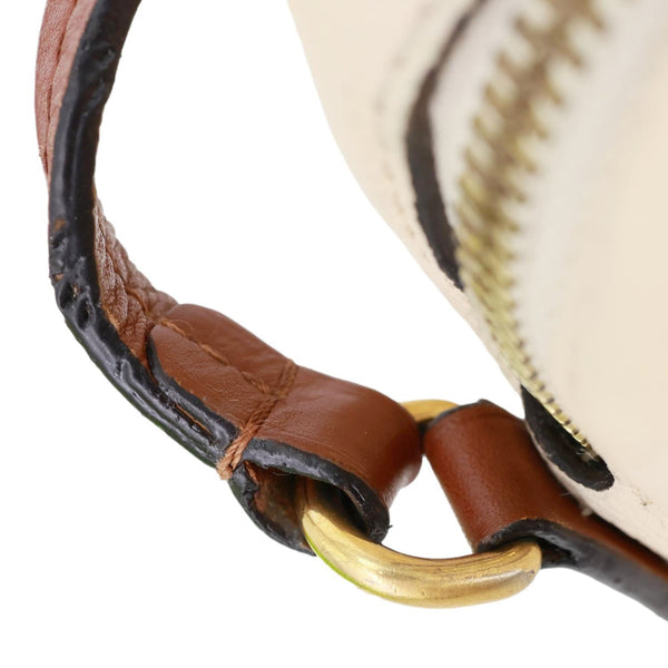 LOUIS VUITTON Saintonge Monogram Empreinte Leather Crossbody Bag Cream