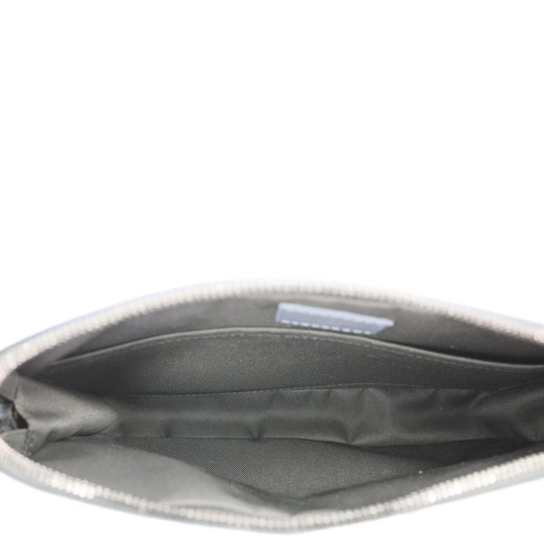 LOUIS VUITTON Duo Monogram Shadow Leather Shoulder Bag Navy Blue