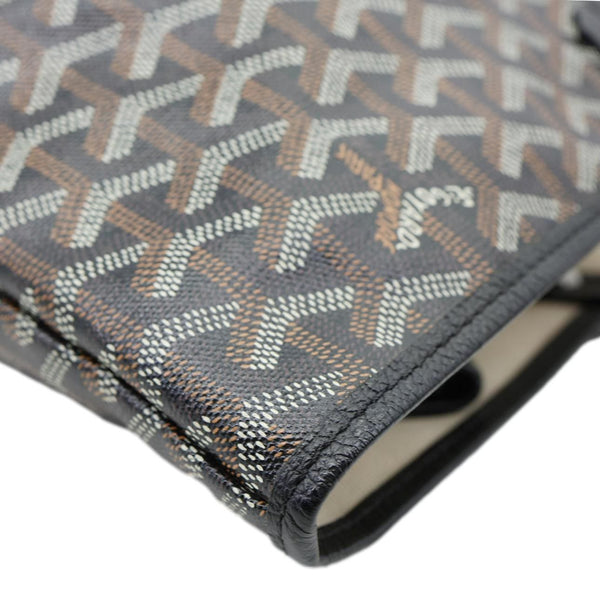 GOYARD Saint Louis PM Chevron Print Canvas Tote Bag Black
