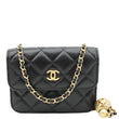 CHANEL Pearl Crush Quilted Leather Clutch With Chain Black