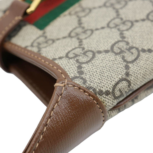GUCCI Jackie 1961 Mini GG Supreme Canvas Hobo Shoulder Bag Brown 637092