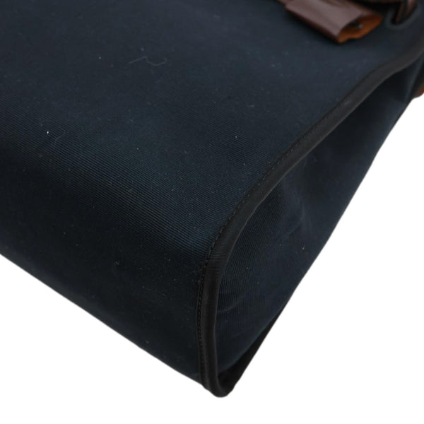 HERMES Herbag 31 PM Canvas Tote Shoulder Bag Black