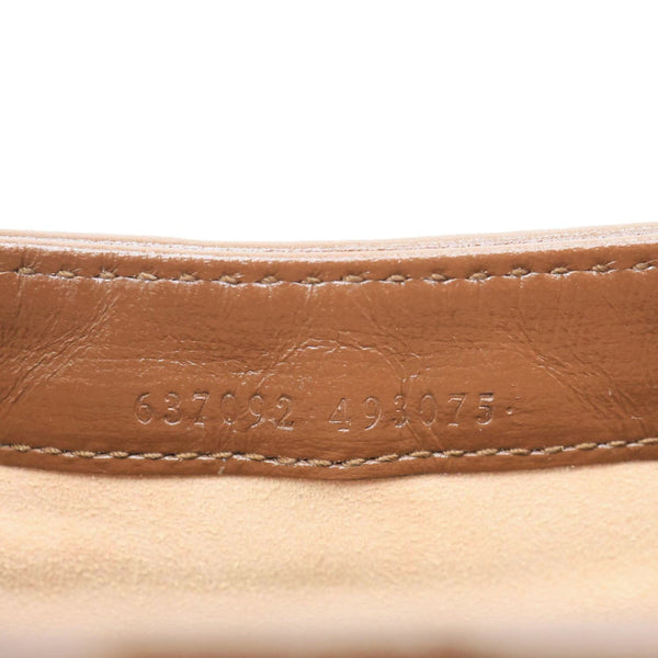 GUCCI Jackie 1961 Mini GG Supreme Canvas Hobo Shoulder Bag Brown 637092