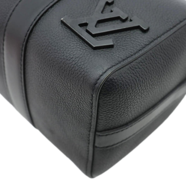LOUIS VUITTON City Keepall Aerogram Leather Travel Bag Black