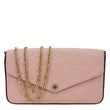 LOUIS VUITTON Felicie Monogram Empreinte Pochette Crossbody Bag Pink
