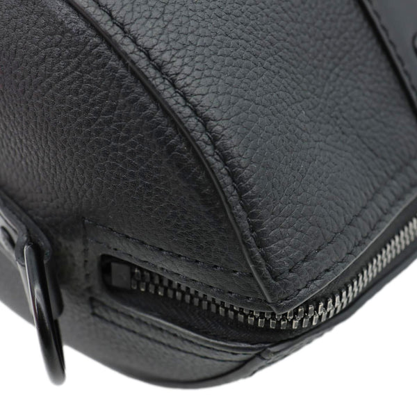 LOUIS VUITTON City Keepall Aerogram Leather Travel Bag Black