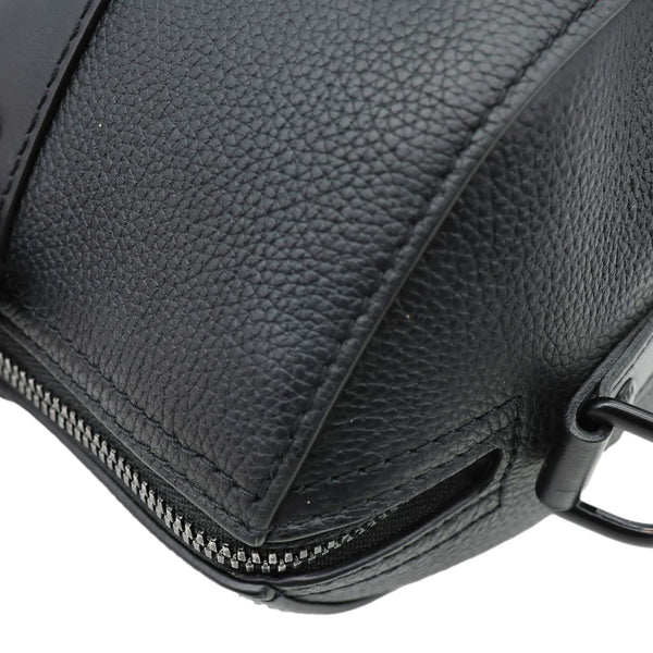 LOUIS VUITTON City Keepall Aerogram Leather Travel Bag Black