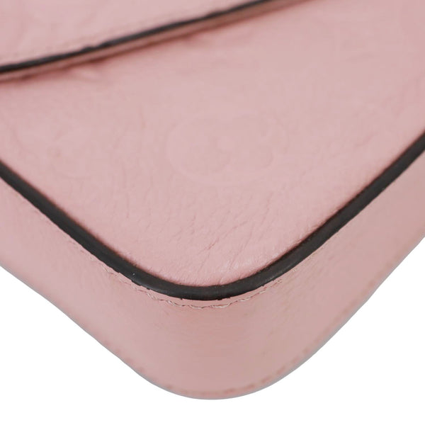 LOUIS VUITTON Felicie Monogram Empreinte Pochette Crossbody Bag Pink