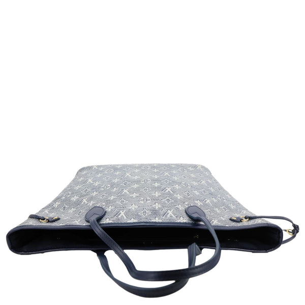 LOUIS VUITTON Neverfull MM Monoglam Jacquard Tote Bag Navy Blue