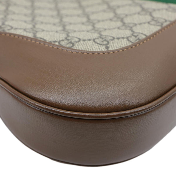 GUCCI Jackie 1961 Medium GG Monogram Canvas Crossbody Bag Beige 636710