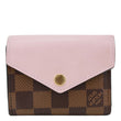 LOUIS VUITTON Zoe Damier Ebene Wallet Rose Ballerine