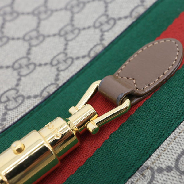 GUCCI Jackie 1961 Medium GG Monogram Canvas Crossbody Bag Beige 636710