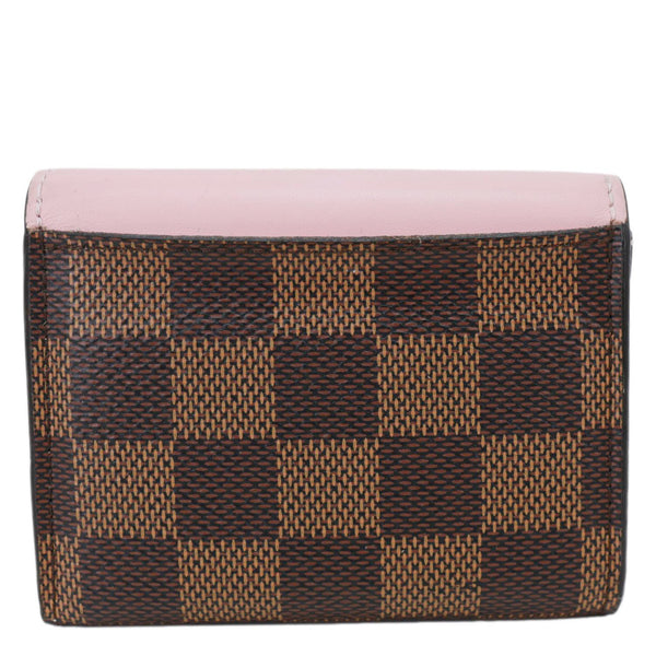 LOUIS VUITTON Zoe Damier Ebene Wallet Rose Ballerine
