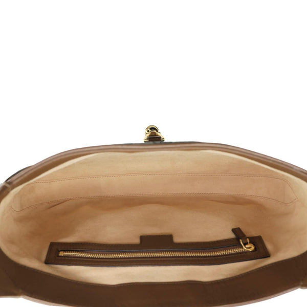 GUCCI Jackie 1961 Medium GG Monogram Canvas Crossbody Bag Beige 636710