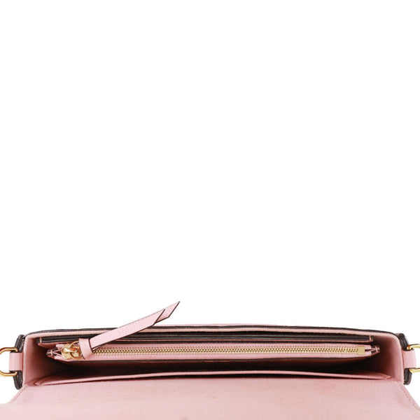 LOUIS VUITTON Felicie Monogram Empreinte Pochette Crossbody Bag Pink