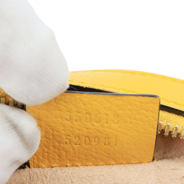 GUCCI Ophidia Mini Flora GG Round Supreme Monogram Web Crossbody Bag Yellow 550618