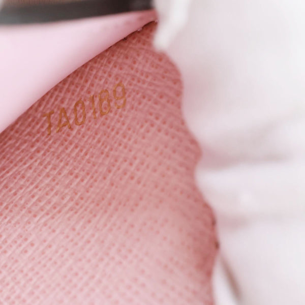 LOUIS VUITTON Zoe Damier Ebene Wallet Rose Ballerine