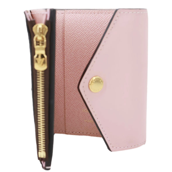 LOUIS VUITTON Zoe Damier Ebene Wallet Rose Ballerine
